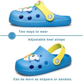 img 2 attached to 👧 LOUSST Unisex Kids Garden Clogs: Slip-on Water Shoes for Boys Girls with Cartoon Design - Beach Sandals Slippers