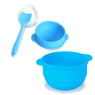 🔵 viilife replacement wax pot for wax warmer: silicone home use wax pot with non-stick spatulas – 2 bowls & spoon included (blue) logo