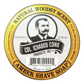 img 1 attached to 🪒 Unleash the Power of Colonel Ichabod Conk AMBER Super Bar Shave Soap - Extra Large 3-3/4 oz for a Superior Shaving Experience