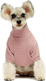 img 2 attached to 🐾 Fitwarm Turtleneck Knitted Dog Sweater: Stylish Pajamas for Cozy Winter Comfort - Perfect for Dogs & Cats!