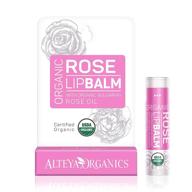 🌹 alteya organic bulgarian rose lip balm - usda certified, 0.16 oz/ 4.5 g logo