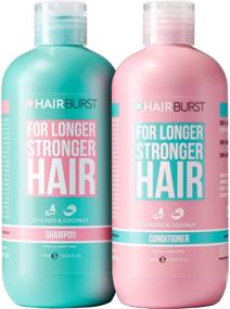 img 4 attached to ✨ HAIRBURST SLS Free Shampoo and Conditioner, Moisturizing for Longer Strong Hair, All Hair Types, Parabens Free, Color Safe, 2 bottles x 350 mL