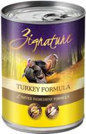 🦃 premium zignature grain free turkey canned dog food - 13oz size logo