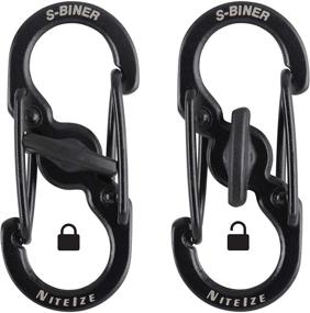 img 3 attached to 🔒 Nite Ize S-Biner MicroLock Key Holder with Locking Mechanism: Stainless-Steel, Black