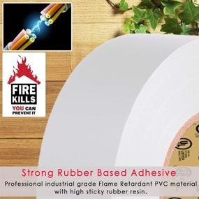 img 1 attached to 🔌 LYLTECH White Electrical Tape - 66ft x 3/4 inch x 0.07 mil, UL/CSA Certified, Waterproof & Flame Retardant, Strong Adhesive, -10℃ to 80℃