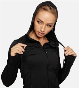 img 3 attached to QUEENIEKE Hoodie Jacket Running Pockets Women's Clothing