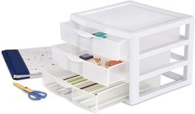 img 3 attached to Tribello Organizer Plastic Drawers Storage