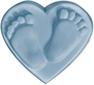 milky way baby feet heart clear pvc soap mold tray - melt and pour & cold process - mw 465 logo