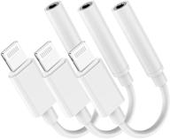 🎧 apple mfi certified 3 pack lightning to 3.5mm headphone jack adapter – compatible with iphone 12/11/xs/xr/x 8 7/ipad – support call & music control logo