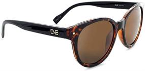 img 4 attached to 🕶️ Optic Nerve Hotplate Women's Polarized Sunglasses - Shiny Honey Demi with Black Frame and Brown Lens