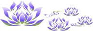 🏺 classic egyptian lotus flower border stencil, 13.5 x 4.5 inch - painting template with symbolic design logo