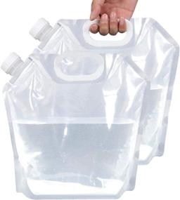 img 4 attached to 🚰 Convenient Collapsible Water Container 20L (2-Pack) - BPA Free Plastic Water Carrier for Camping, Sports, Gardening - Compact and Portable