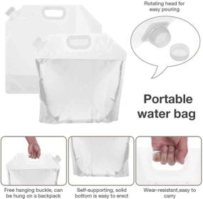 img 2 attached to 🚰 Convenient Collapsible Water Container 20L (2-Pack) - BPA Free Plastic Water Carrier for Camping, Sports, Gardening - Compact and Portable