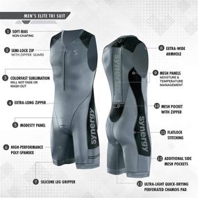img 2 attached to 🏆 Ultimate Performance: Synergy Men's Triathlon Trisuit - Your Winning Advantage!