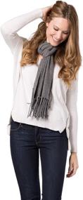 img 4 attached to Fishers Finery Womens Cashmere Fringe Women's Accessories and Scarves & Wraps