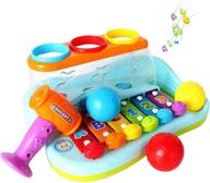 hola hammering pounding 1 year old toys: ball pound and tap bench toy with xylophone for musical developmental education. ideal for toddler toys age 1-2, 18-24 months, 1-3 year old boy and girl babies. logo