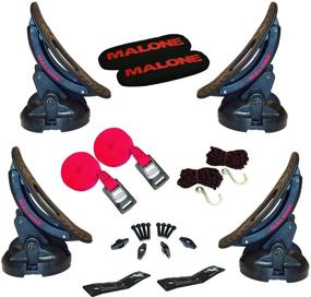 img 2 attached to Universal Car Rack Kayak Carrier Set of 4 with Bow and Stern Lines from Malone Saddle Up Pro