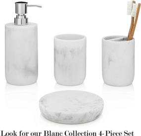 img 3 attached to Essentra Home Blanc Collection: Elegant White Toothbrush Holder for a Chic Bathroom