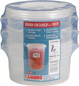 img 1 attached to 🍲 Cambro 2-Quart Round Food Storage Container Set of 3 with Lid