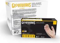 🧤 gloveworks clear vinyl industrial gloves - case of 1000, size large, 3 mil thickness, latex-free, powder-free, food safe logo