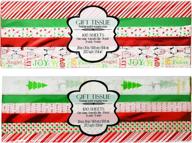 🎁 alef's 200 sheets of christmas gift tissue paper: festive paper and mylar christmas tree and snowflake themed sheets logo