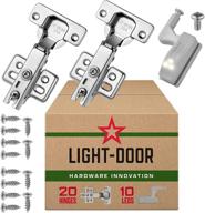 🚪 20-pack soft close full overlay cabinet hinges - ideal for kitchen and other cabinet doors – includes 10 led cabinet hinge lights and matching screws – illuminate your space with light-door logo