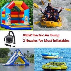 img 2 attached to 800W Electric Pump for Inflatables: Air Mattress, Air Bed, Pool Toy, Raft, Boat - Quick and Efficient Black AC Pump