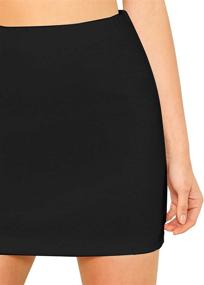 img 1 attached to 👗 Floerns Women's Black Stretch Skirt - Ladies' Apparel