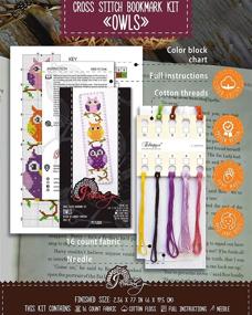 img 3 attached to 🦉 DIY Counted Cross Stitch Kit - Fun Embroidery Bookmark for Adults or Kids - Easy-to-Use Craft Collection with Owls