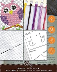 img 2 attached to 🦉 DIY Counted Cross Stitch Kit - Fun Embroidery Bookmark for Adults or Kids - Easy-to-Use Craft Collection with Owls