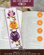 🦉 diy counted cross stitch kit - fun embroidery bookmark for adults or kids - easy-to-use craft collection with owls logo