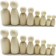 🎨 tihood 16pcs unfinished wood doll bodies: assorted wooden people shapes for arts and crafts logo