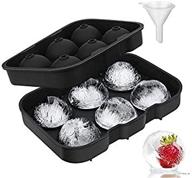 🧊 bomstar ice cube trays silicone: sphere ice ball maker with lid for whiskey and cocktails - reusable, bpa free logo