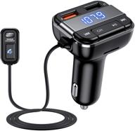 🚗 bluetooth fm transmitter for car - oria 5.0, bluetooth fm radio adapter with qc 3.0 charging, usb drive, tf card, hands-free talking logo