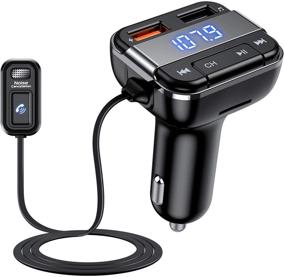 img 4 attached to 🚗 Bluetooth FM Transmitter for Car - ORIA 5.0, Bluetooth FM Radio Adapter with QC 3.0 Charging, USB Drive, TF Card, Hands-Free Talking