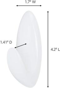 img 3 attached to Command BATH17-ES-E 051141958392 Towel Hook: Clear Frosted, Water-Resistant 1-Hook with Large Strip (BATH17-ES)
