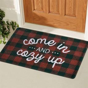 img 2 attached to Christmas Welcome Doormat Non Slip Entryway