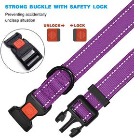 img 2 attached to 🐕 TobeDRI Reflective Dog Collar: 10 Color Options, Soft Neoprene Padded, Breathable Nylon Pet Collar, Adjustable for Small, Medium, and Large Dogs