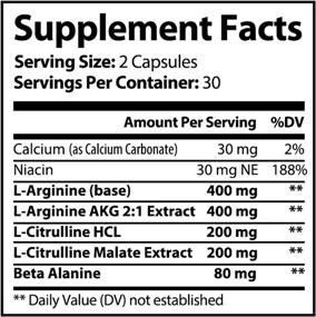 img 3 attached to N.O. Max Nitric Oxide Supplement - L Arginine, Citrulline Malate, AAKG, Beta Alanine - Advanced NO Booster for Rapid Muscle Building, Strength, Vascularity, and Energy. 60 Capsules