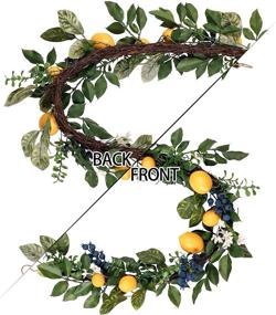 img 2 attached to 🍋 Vibrant 6 Feet Spring Fruit Garland: Artificial Lemons, Blueberries, and Green Leaves for Outdoor and Indoor Home Decor - Perfect for Front Doors, Walls, and Fall Decorations