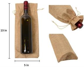 img 2 attached to 12 Pack of Burlap Wine Bags with Drawstring and Number Stickers - Perfect for Blind Tasting, Travel, Wedding, Birthday, Housewarming, and Dinner Party