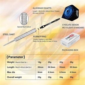 img 3 attached to 🎯 CyeeLife-Steel Tip Darts 22g Set with 12 Aluminium Shafts, 16 Flights, Sharpener, Tool, and 16 Protectors - Perfect for Beginner House Darts