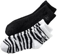 🧦 earth therapeutics aloe socks - 2 pairs (black and zebra) for soothing comfort logo