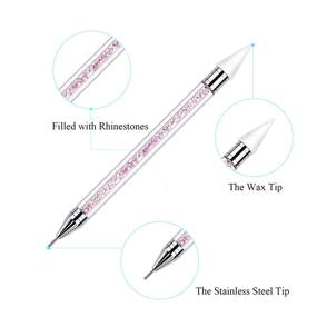 img 3 attached to Rhinestone Picker Wax Pen Pencil - Diamond Painting & Nail Art Tool for Crystal Pickup with Extra 7 Wax Tips