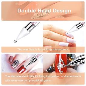 img 2 attached to Rhinestone Picker Wax Pen Pencil - Diamond Painting & Nail Art Tool for Crystal Pickup with Extra 7 Wax Tips