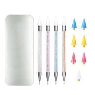 ручка для подбора страз rhinestone picker wax pen pencil - инструмент для рисования бриллиантовыми красками и нейл-арта для подбора кристаллов с дополнительными 7 наконечниками из воска логотип