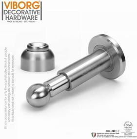 img 1 attached to 🚪 VIBORG Extra-Thick Solid Sus304 Stainless Steel Door Stopper - Heavy Duty Floor/Wall Mount Magnetic Door Stop