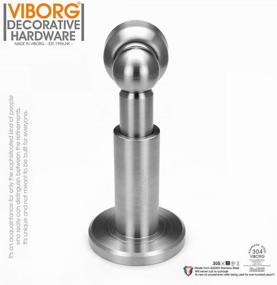 img 2 attached to 🚪 VIBORG Extra-Thick Solid Sus304 Stainless Steel Door Stopper - Heavy Duty Floor/Wall Mount Magnetic Door Stop