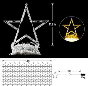 img 1 attached to 🎄 GIGALUMI Christmas Decorations Lights - 344 LED Star Lights with 8 Lighting Modes for Outdoor Tree Decorations during Christmas, Yard, Garden, New Year, Holiday, Wedding, Party（Warm White）