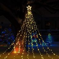 🎄 gigalumi christmas decorations lights - 344 led star lights with 8 lighting modes for outdoor tree decorations during christmas, yard, garden, new year, holiday, wedding, party（warm white） logo
